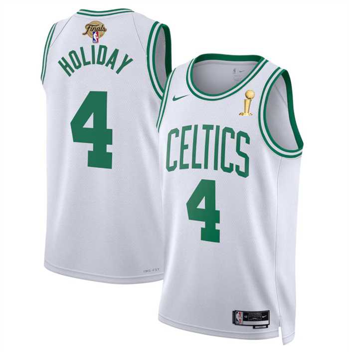 Men%27s Boston Celtics #4 Jrue Holiday White 2024 Finals Champions Association Edition Stitched Basketball Jersey Dzhi